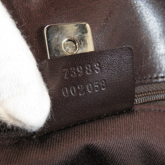 Gucci GG Tote Bag Canvas Leather - Picture 7 of 10